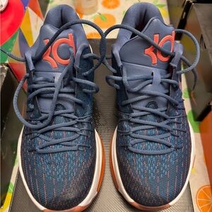 Nike Blue and Orange Sneakers with Breathable Mesh